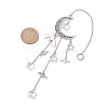 Hollow Moon Alloy Hanging Ornaments HJEW-TA00200-3