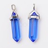 Bullet Glass Pointed Pendants G-F295-02J-2