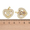 Brass Micro Pave Cubic Zirconia Pendants KK-P266-14G-3