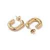 Oval 201 Stainless Steel Stud Earrings for Women EJEW-G385-39G-2