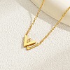 Clear Cubic Zirconia Initial Letter W Pendant Necklace with Stainless Steel Chains GX3486-1