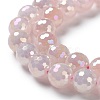 Electroplated Natural Rose Quartz Beads Strands G-Z038-A03-03AB-4