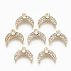 Brass Micro Pave Clear Cubic Zirconia Charms X-RJEW-T063-67G-NF-1