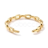 Spling Cable Chain-shaped Cubic Zirconia Cuff Bangle BJEW-D448-08G-RS-3