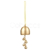 Christmas Bell Brass Pendant Decorations HJEW-TA00316-2