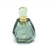 Faceted Natural Fluorite Openable Perfume Bottle Pendants G-E556-14A-2