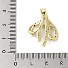 Rack Plating Brass Micro Pave Cubic Zirconia Pendants KK-C052-19A-G-3