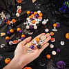  13 Styles Halloween Spray Painted Natural Wood Beads WOOD-TA0001-85-7
