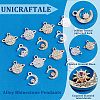 Unicraftale 32Pcs 4 Style Alloy Rhinestone Pendants FIND-UN0001-36-4