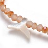 Faceted Glass Beads Stretch Bracelets BJEW-JB04138-03-2