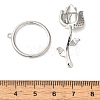 Brass Micro Pave Cubic Zirconia Toggle Clasps KK-N254-85P-4