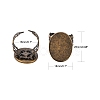 Adjustable Brass Filigree Ring Components X-KK-A009-AB-2
