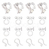 SUNNYCLUE 150Pcs 3 Style Plastic Clip-on Earring Findings KY-SC0001-72-1