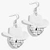 Stainless Steel Mirror Ball Earrings for Women FJ2420-7-1