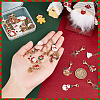 AHADERMAKER 28Pcs 7 Style Christmas Theme Alloy Enamel Pendants HJEW-GA0001-15-3