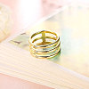 Trendy Gold Plated Brass Cubic Zirconia Wide Band Finger Rings RJEW-BB15365-6G-4