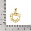 Brass Micro Pave Cubic Zirconia Pendants KK-E111-41G-01-3