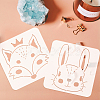 6Pcs 6 Styles Hexagon PET Hollow Out Drawing Painting Stencils DIY-WH0394-0038-3