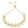 Long-Lasting Plated Brass Round Bead Slider Beacelets for Women Men BJEW-E089-01G-04-1
