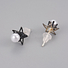 Acrylic Pearl Stud Earrings X-EJEW-F211-07-3