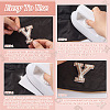 2 Sets 2 Colors Letter A-Z Imitation Pearl Cloth Patches PATC-TA0001-01-5