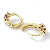 Brass Pave Cubic Zirconia Hoop Earrings EJEW-L269-123G-3