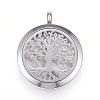 304 Stainless Steel Diffuser Locket Pendants STAS-D157-03-1