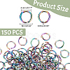 ARRICRAFT 150Pcs Ion Plating(IP) 304 Stainless Steel Jump Rings STAS-AR0002-17-2