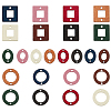   144Pcs 24 Styles Dyed Wood Connector Charms WOOD-PH0002-52-1
