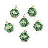 Rack Plating Brass Enamel Pendants X-KK-H431-10G-5