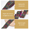 Ethnic Style Embroidery Polyester Ribbons OCOR-WH0079-95-4