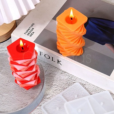 DIY Rotating Scented Candle Making Silicone Molds DIY-E044-38-1