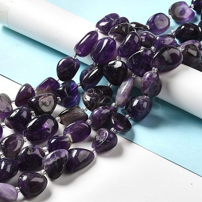 Natural Amethyst Beads Strands G-B026-02A-1