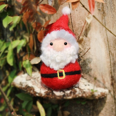 Christmas Theme Santa Claus Needle Felting Kit DIY-I092-03-1