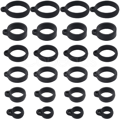 Gorgecraft 60Pcs 6 Styles Silicone Pendant SIL-GF0001-47-1