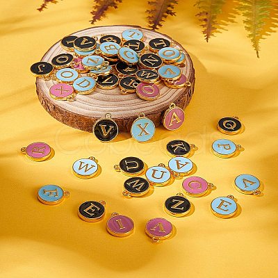 Golden Plated Alloy Enamel Charms ENAM-SZ0001-05G-1