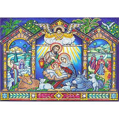 Religion Human Pattern DIY Diamond Painting Kits DIAM-PW0010-49A-38-1