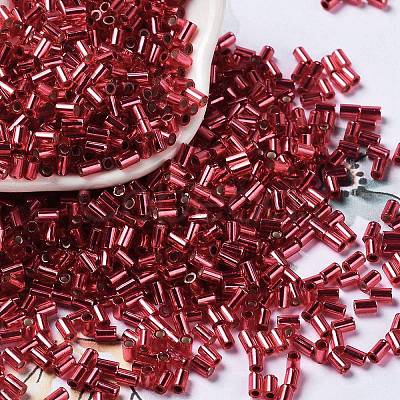 Baking Paint Glass Round Bugle Beads SEED-Z002-A-E08-1