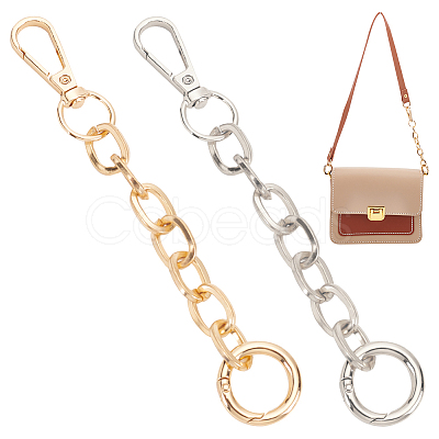 WADORN 2Pcs 2 Colors Iron Cable Chain Purse Strap Extenders IFIN-WR0001-11B-1