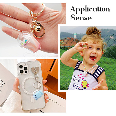 Fashewelry 32Pcs 16 Style Imitation Bubble Tea & Ice Cream Resin Pendants RESI-FW0001-07-1