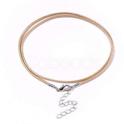 Waxed Cotton Cord Necklace Making MAK-S032-1.5mm-B16-1