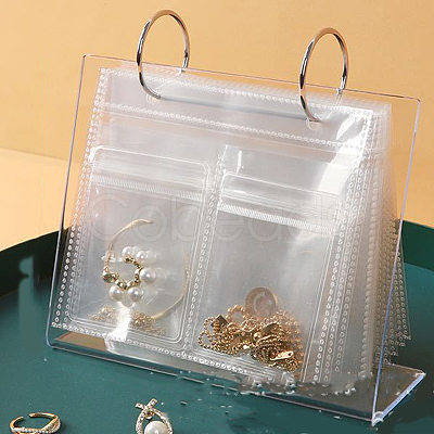 3 Inch Transparent Plastic Jewelry Storage Flip Album PAAG-PW0007-03-1