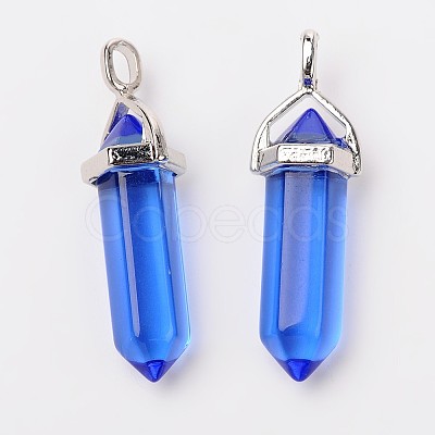 Bullet Glass Pointed Pendants G-F295-02J-1