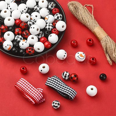 DIY Christmas Snowman Pendant Decoration Making Kit DIY-YW0007-36-1