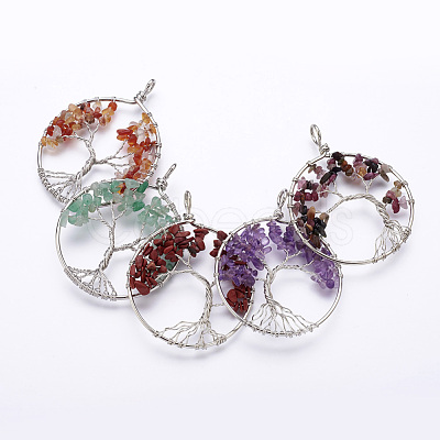 Natural Gemstone Big Pendants G-F341-C-1