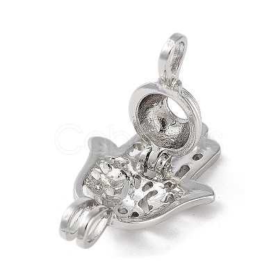 Alloy Bead Cage Pendants FIND-M012-01H-P-1