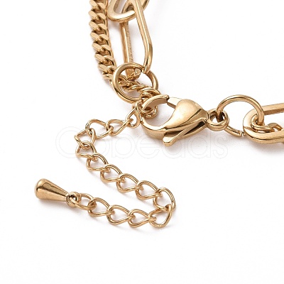 PVD Vacuum Plating 304 Stainless Steel Double Chains Multi Layered Necklace with Round Ball Charms for Women STAS-E155-07G-1