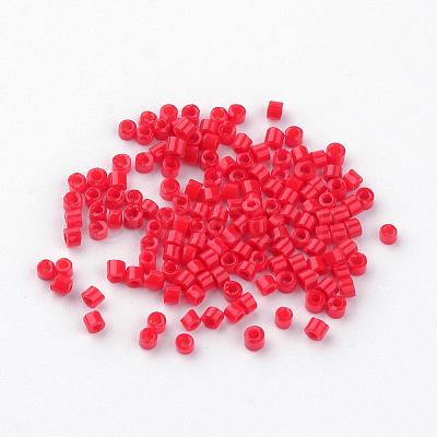 Opaque Glass Bugle Beads SEED-R043-01-1