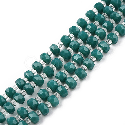 Opaque Solid Color Glass Beads Strands GLAA-N052-04-A19-1