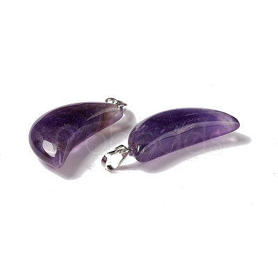 Natural Amethyst Pendants G-Z022-03D-1